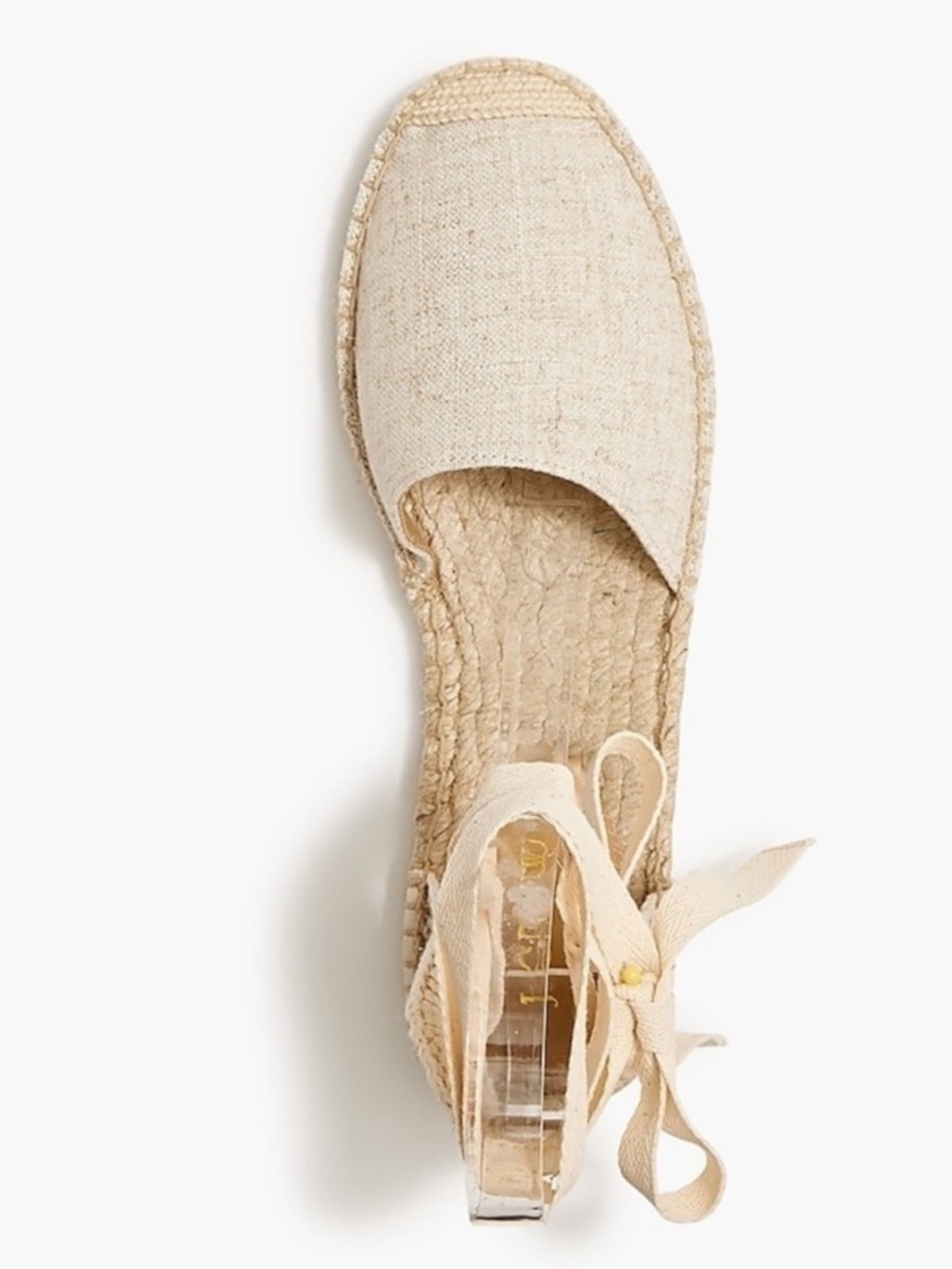 J. Crew Cream Espadrille Ankle-Tie Flats